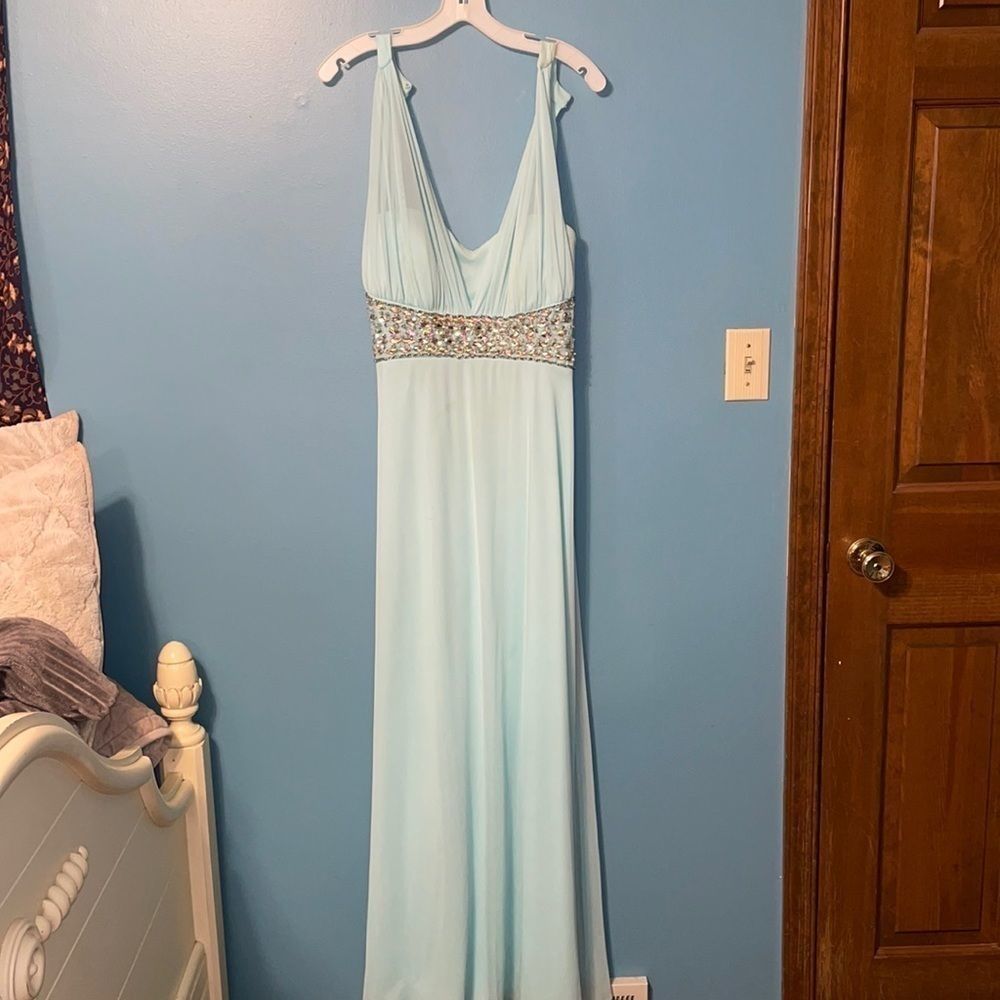 Light Blue Jewled Gown